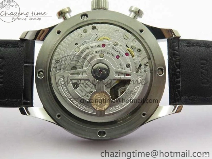 MIROTIME 0325 WeatherProof Portugieser Chronograph Edition “150 Years” IW371602 ZF 1:1 Best Edition White Dial on Black Leather Strap A7750 (Slim Movement) 7120